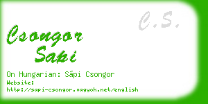 csongor sapi business card