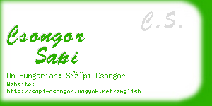 csongor sapi business card